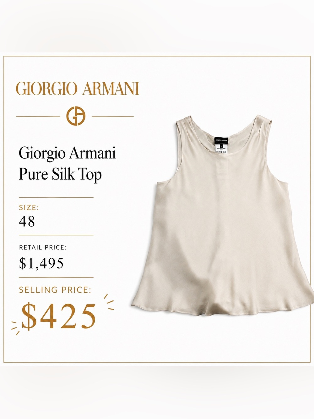 Giorgio Armani Pure Silk Top